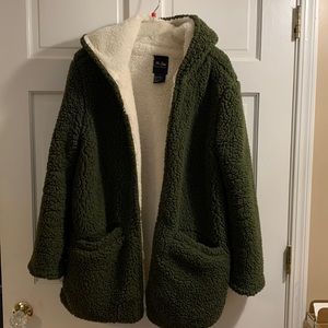 Me Jane fluffy Sherpa hooded coat